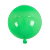 GloboStar® GloboStar® BALLOON 00653 Παιδικό Φωτιστικό Οροφής Μπάλα Μονόφωτο 1 x E27 IP20 Πράσινο Πλαστικό με Ασημί Μέταλλο - Μ30 x Π30 x Υ33cm