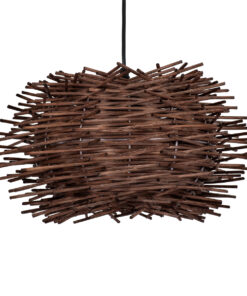 GloboStar® GLOBOSTAR® MINORCA 01733 Boho Κρεμαστό Φωτιστικό Οροφής με Ντουί 1 x E27 AC 220-240V IP20 - Καφέ - Μ35 x Π35 x Υ23cm