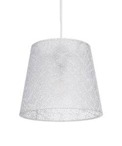 GloboStar® GLOBOSTAR® CONEY 203-0069 Μοντέρνο Κρεμαστό Φωτιστικό Οροφής με Ντουί 1 x E27 AC 220-240V IP20 - Λευκό - Μ26 x Π26 x Υ25cm