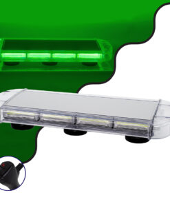 GloboStar® GloboStar® 85181 PRO Series Φάρος Σήμανσης Οχήματος Security - Ασφαλείας για Αυτοκίνητα & Φορτηγά 6 Προγραμμάτων Φωτισμού STROBE LED COB 100W DC 10-30V Αδιάβροχος IP66 Πράσινο