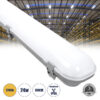 GloboStar® GloboStar® 60172 LED Γραμμικό Βιομηχανικό Φωτιστικό Tri-Proof 60cm 24W 2690lm 120° AC 220-240V Αδιάβροχο IP65 Μ60 x Π10.5 x Υ8cm Θερμό Λευκό 2700K - 3 Χρόνια Εγγύηση