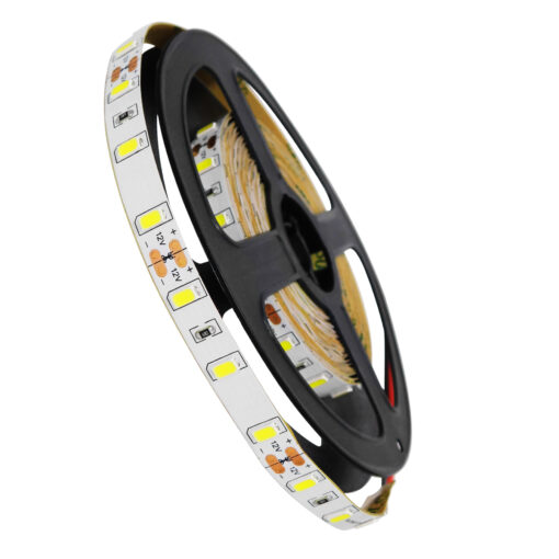 GloboStar® GloboStar® 70030 Ταινία LED SMD 5730 5m 20W/m 60LED/m 1500lm/m 120° DC 12V IP20 Ψυχρό Λευκό 6000K - 5 Χρόνια Εγγύηση