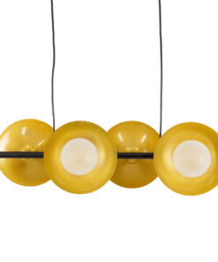 GloboStar® GLOBOSTAR® JOLIET 00782 Μοντέρνο Κρεμαστό Φωτιστικό Οροφής με Ντουί 4 x G9 AC 220-240V IP20 - Μαύρο & Χρυσό - Μ65 x Π28 x Υ20cm