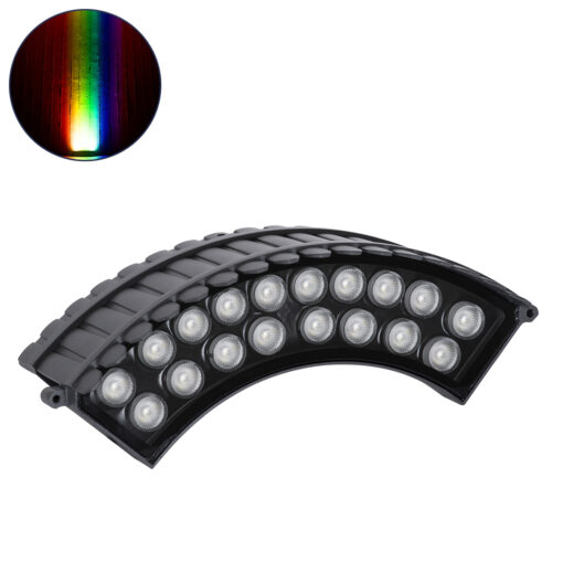 GloboStar® GloboStar® TREELIGHT-JINA 90695 Κυρτή Μπάρα Φωτισμού Wall Washer με Αντιθαμβωτική Γρίλια Ειδική για Φυτά - Δέντρα LED 18W 1530lm 10° DC 24V Αδιάβροχο IP67 L29 x W11 x H10.5cm RGBW DMX512 - Γκρι Ανθρακί - 3 Years Warranty