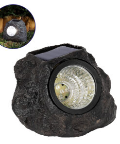 GloboStar® GloboStar® 71484 Αυτόνομο Ηλιακό Φωτιστικό LED SMD 1W 100lm με Ενσωματωμένη Μπαταρία 600mAh - Φωτοβολταϊκό Πάνελ με Αισθητήρα Ημέρας-Νύχτας Αδιάβροχο IP65 Διακοσμητική Πέτρα - Βράχος Κήπου Ψυχρό Λευκό 6000K