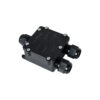 GloboStar® GloboStar® FAST-CONNECT 69915 Τριπλό Υ Αδιάβροχο IP68 Κυτίο Ταχείας Σύνδεσης & Διακλάδωσης Καλωδίων - 3 x Είσοδοι - Εσωτερική Τετραπλή Κλέμα με Συμβατή Διατομή Καλωδίων 4 x 0.5mm² έως 4 x 2.5mm² - 500V 41A Max - Μ13 x Π8 x Υ4cm - Μαύρο - 5 Years Warranty