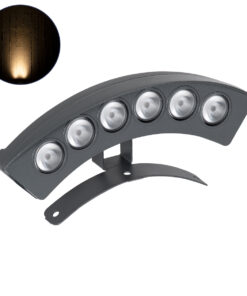 GloboStar® GLOBOSTAR® TREELIGHT-PLANTE 90456 Κυρτή Μπάρα Φωτισμού Wall Washer για Φυτά - Δέντρα LED 6W 660lm 15° DC 24V Αδιάβροχο IP65 Θερμό Λευκό 2700K Dimmable - Γκρι Ανθρακί - Μ17.5 x Π4.5 x Υ8cm - 3 Χρόνια Εγγύηση