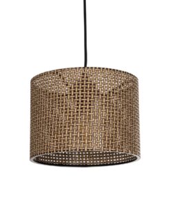 GloboStar® GLOBOSTAR® CLAIRIE 203-0132 Μοντέρνο Κρεμαστό Φωτιστικό Οροφής με Ντουί 1 x E27 AC 220-240V IP20 - Καφέ - Μ22 x Π22 x Υ18cm