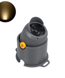 GloboStar® GLOBOSTAR® FLOOD-SIMA 90493 Κινούμενος Προβολέας Σποτ Wall Washer με Αντιθαμβωτική Γρίλια LED 24W 2160lm 30° DC 24V Αδιάβροχο IP67 Θερμό Λευκό 2700K Dimmable - Γκρι Ανθρακί - Μ14.5 x Π24.2 x Υ22.5cm - 3 Χρόνια Εγγύηση