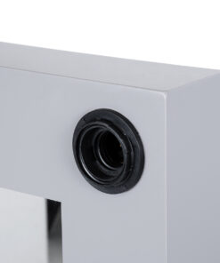 GloboStar® MAKEUP MIRROR-60x90-3 Μοντέρνος Καθρέπτης Μακιγιάζ με Πλαίσιο Φυσικού Ξύλου με Διακόπτη On/Off 10 x E27 AC220-240V - Μ60 x Π7 x Υ90cm - Γκρι Τσιμέντου 19 cd9bf5 60x90 10