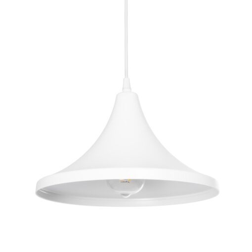 GloboStar® GLOBOSTAR® BELFRY 203-0079 Μοντέρνο Κρεμαστό Φωτιστικό Οροφής με Ντουί 1 x E27 AC 220-240V IP20 - Λεύκο - Μ29.5 x Π29.5 x Υ21cm