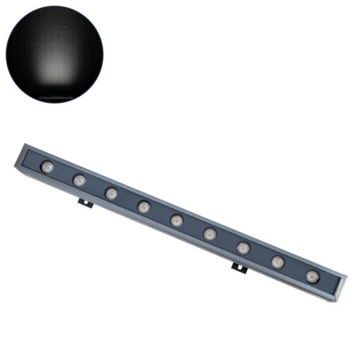 GloboStar® GLOBOSTAR® WASHER-NAIA 90174 Μπάρα Φωτισμού Wall Washer LED 9W 1080lm 30° DC 24V Αδιάβροχο IP65 Ψυχρό Λευκό 6000K Dimmable - Γκρι Ανθρακί - Μ50 x Π4 x Υ5cm - 3 Χρόνια Εγγύηση