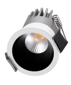 Alternative view of GloboStar® MICRO-S 60235 Χωνευτό LED Spot Downlight TrimLess Φ4cm 5W 625lm 38° AC 220-240V IP20 Φ4 x Υ5.9cm - Στρόγγυλο - Λευκό με Μαύρο Κάτοπτρο - Θερμό Λευκό 2700K - Bridgelux COB - 5 Years Warranty