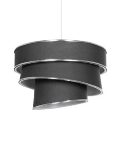 GloboStar® GLOBOSTAR® SIERA 203-0167 Μοντέρνο Κρεμαστό Φωτιστικό Οροφής με Ντουί 1 x E27 AC 220-240V IP20 - Γκρι & Ασημί - Μ38 x Π38 x Υ26cm