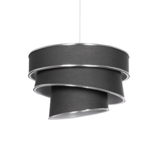 GloboStar® GLOBOSTAR® SIERA 203-0167 Μοντέρνο Κρεμαστό Φωτιστικό Οροφής με Ντουί 1 x E27 AC 220-240V IP20 - Γκρι & Ασημί - Μ38 x Π38 x Υ26cm