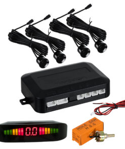 GloboStar® GloboStar® 86001 Σύστημα Παρκαρίσματος Parktronic DC 12V με 4 Μαύρους Αισθητήρες - Οθόνη LED Indicator και Ηχείο (Buzzer)