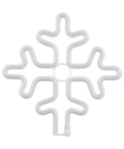 Alternative view of GloboStar® 78581 Φωτιστικό Ταμπέλα Φωτεινή Επιγραφή NEON LED Σήμανσης SNOWFLAKE 5W με Καλώδιο Τροφοδοσίας USB - Μπαταρίας 3xAAA (Δεν Περιλαμβάνονται) - Ψυχρό Λευκό 6000K