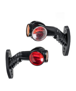 GloboStar® GloboStar® 79925 Ζευγάρι Πλευρικά Φώτα Όγκου Κέρατο Φορτηγών LED 6W DC 24V Λευκό - Κόκκινο - Πορτοκαλί - Αδιάβροχα IP66 - Μ5.5 x Π10 x Υ13cm - 2 Χρόνια Εγγύηση