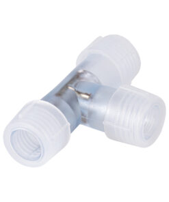 GloboStar® GloboStar® 70660 Σύνδεσμος T για Μονόχρωμο Φωτοσωλήνα LED 360° Degree DC 230V 2 Pin Αδιάβροχος IP68