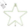GloboStar® GloboStar® 78584 Φωτιστικό Ταμπέλα Φωτεινή Επιγραφή NEON LED Σήμανσης STAR 5W με Καλώδιο Τροφοδοσίας USB - Μπαταρίας 3xAAA (Δεν Περιλαμβάνονται) - Ψυχρό Λευκό 6000K