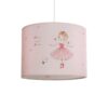 GloboStar® GLOBOSTAR® BALLERINA 204-0015 Παιδικό Κρεμαστό Φωτιστικό Οροφής με Ντουί 1 x E27 AC 220-240V IP20 - Ροζ - Μ28 x Π28 x Υ24cm