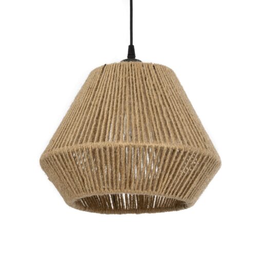 GloboStar® GLOBOSTAR® GLARO 201-0112 Vintage Κρεμαστό Φωτιστικό Οροφής με Ντουί 1 x E27 AC 220-240V IP20 - Μπεζ & Μαύρο - Μ32 x Π32 x Υ30cm