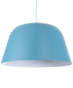 GloboStar® GLOBOSTAR® UPVALE 01286 Μοντέρνο Κρεμαστό Φωτιστικό Οροφής με Ντουί 1 x E27 AC 220-240V IP20 - Γαλάζιο & Λευκό - Μ40 x Π40 x Υ24cm