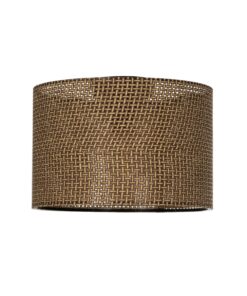 GloboStar® GloboStar® CILIO 203-0151 Μοντέρνο Φωτιστικό Οροφής Καπέλο Μονόφωτο 1 x E27 IP20 Καφέ Διάτρητο Ύφασμα - Μ30 x Π30 x Υ22cm