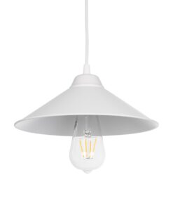 GloboStar® GLOBOSTAR® FONTE 203-0081 Μοντέρνο Κρεμαστό Φωτιστικό Οροφής με Ντουί 1 x E27 AC 220-240V IP20 - Λευκό - Μ22.5 x Π22.5 x Υ10cm