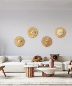 GloboStar® COLOMBO 02278 Boho Επιτοίχιο Φωτιστικό Απλίκα Μονόφωτο 1 x E27 IP20 Μπεζ Raffia - Μ40 x Π40 x Υ9cm 15 d3a34e post 296