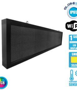 GLOBOSTAR®DISPLAY 90285 Κυλιόμενη Ψηφιακή Επιγραφή 160x32cm P10 Μονής Όψης LED AC 220-240V Αδιάβροχο IP65 RGBW - WiFi Control μέσω FK APP - Αισθητήρας Θερμοκρασίας & Υγρασίας - Μ168 x Π9 x Υ40cm - 2 Χρόνια Εγγύηση 8 d3d9ca 90285 1