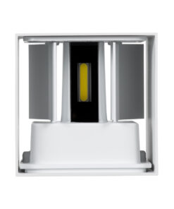 GloboStar® AXIS-S 60566 Φωτιστικό Τοίχου - Απλίκα Αρχιτεκτονικού Φωτισμού Εσωτερικού/Εξωτερικού Χώρου Up & Down LED 10W 1250lm 10 έως 60° AC 220-240V Αδιάβροχο IP65 Μ10 x Π10 x Υ10cm - Ψυχρό Λευκό 6000K - Λευκό - Bridgelux Chip - 3 Χρόνια Εγγύηση 18 d421d6 60566 6