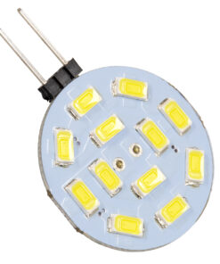 GloboStar® GLOBOSTAR® G4SIDE 76100 Λάμπα G4 LED 4.5W 450lm 120° DC 12-24V IP20 Ψυχρό Λευκό 6000K Dimmable - Sanan SMD Chip - Side Pin - Μ3 x Π3 x Υ0.7cm - 2 Χρόνια Εγγύηση