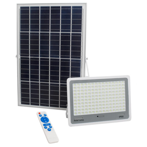 GloboStar® GloboStar® FAETHON 71562 Αυτόνομος Ηλιακός Προβολέας LED SMD 300W 30000lm με Ενσωματωμένη Μπαταρία 25500mAh - Φωτοβολταϊκό Πάνελ με Αισθητήρα Ημέρας-Νύχτας και Ασύρματο Χειριστήριο RF 2.4Ghz Αδιάβροχος IP66 Ψυχρό Λευκό 6000K - 3 Χρόνια Εγγύηση
