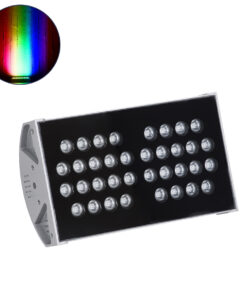 GloboStar® GloboStar® FLOOD-TENA 90222 Προβολέας Wall Washer για Φωτισμό Κτιρίων LED 72W 6120lm 10° DC 24V Αδιάβροχο IP65 L29.8 x W15.5 x H18cm RGBW DMX512 - Ασημί - 3 Years Warranty