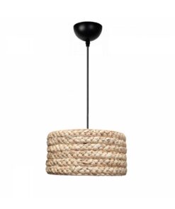 GloboStar® GLOBOSTAR® POMEGRANDE 204-0161 Boho Κρεμαστό Φωτιστικό Οροφής με Ντουί 1 x E27 AC 220-240V IP20 - Μπεζ - Μ29 x Π29 x Υ15cm