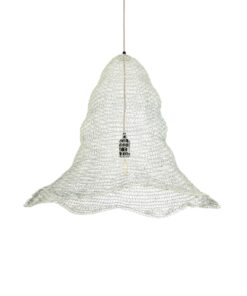 GloboStar® GLOBOSTAR® KENTUCKY 01892 Vintage Κρεμαστό Φωτιστικό Οροφής με Ντουί 1 x E27 AC 220-240V IP20 - Λευκό - Μ60 x Π60 x Υ52cm