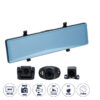 GloboStar® GloboStar® 86057 Καθρέπτης Αυτοκινήτου με 3 Κάμερες 3CHs AHD 1080P 170° - 4G Sim Card Slot - WiFi - GPS Navigator - Bluetooth - G Sensor - 24h Monitoring - FM Transmitter -  Νυχτερινή Όραση - Μαύρο