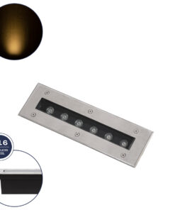 GloboStar® GLOBOSTAR® UNDERGROUND-REMVI 90190 Χωνευτή Μπάρα Φωτισμού Wall Washer LED 9W 990lm 10° DC 24V Αδιάβροχο IP68 Θερμό Λευκό 2700K Dimmable - Ανοξείδωτο Ατσάλι 304 - Μ30 x Π9 x Υ8.5cm / Q28.5 x 7.5cm - 3 Χρόνια Εγγύηση