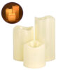 GloboStar® GloboStar® 79552 ΣΕΤ 3 Διακοσμητικών Realistic Κεριών με LED - Μπαταρίας & Ασύρματο Χειριστήριο IR Θερμό Λευκό 3000K
