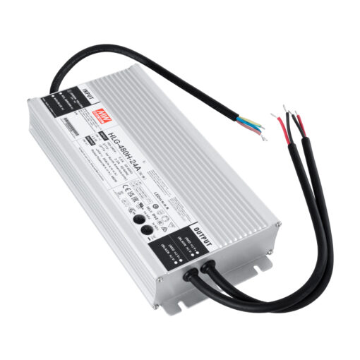 GloboStar® GLOBOSTAR® MEANWELL-HLG480H-24A 90795 Τροφοδοτικό/Μετασχηματιστής SELV 480W 20A DC 24V Αδιάβροχο IP65 - AC 220-240V σε DC 24V / Ρυθμιζόμενο από 20.4VDC έως 25.2VDC - Μ26.2 x Π12.5 x Υ4.38cm - 3 Χρόνια Εγγύηση
