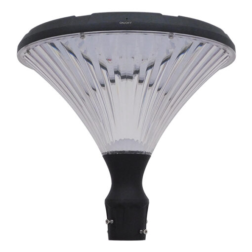 GloboStar® GLOBOSTAR® SQUARE 12153 Φωτιστικό Στύλου/Κολώνας Πλατείας/Πάρκου LED 40W 4000lm 120° Ενσωματωμένο Φωτοβολταϊκό Panel 5V 25W & Επαναφορτιζόμενη Μπαταρία Li-ion 3.2V 30000mAh με Αισθητήρα Κίνησης-Ημέρας-Νύχτας Αδιάβροχο IP65 Θερμό Λευκό 3000K - Γκρι Ανθρακί - Μ54 x Π54 x Υ45cm - 2 Χρόνια Εγγύηση