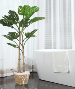 GloboStar® Artificial Garden SARDINIA 20335 ΣΕΤ 3 Διακοσμητικά Πλεκτά Καλάθια - Κασπώ Γλάστρες - Flower Pots Μπεζ με Μακραμέ A:Φ25cm x Υ20cm B:Φ30cm x Υ27cm C:Φ35cm x Υ30cm 45 d9e71c 20005 20335