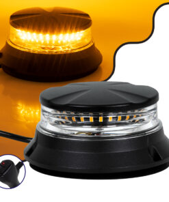 GloboStar® GloboStar® 85171 PRO Series Φάρος Σήμανσης Οχήματος Οδικής Βοήθείας για Αυτοκίνητα & Φορτηγά 6 Προγραμμάτων Φωτισμού STROBE LED SMD 3030 48W DC 10-30V Αδιάβροχος IP66 Πορτοκαλί