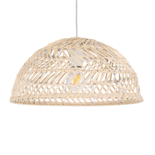 GloboStar® GLOBOSTAR® COMORES 01727 Boho Κρεμαστό Φωτιστικό Οροφής με Ντουί 1 x E27 AC 220-240V IP20 - Μπεζ - Μ40 x Π40 x Y20cm