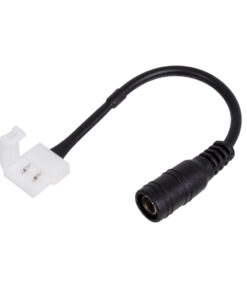 GloboStar® GLOBOSTAR® STRIPART 70740 Ενωτικός Ταχυσύνδεσμος με 15cm Καλώδιο Τροφοδοσίας για Μονόχρωμη Ταινία LED 2Pin 10mm σε DC Θηλυκό Σύνδεσμο 2.1mm IP20 - Μ15 x Π1.2 x Υ1.2cm