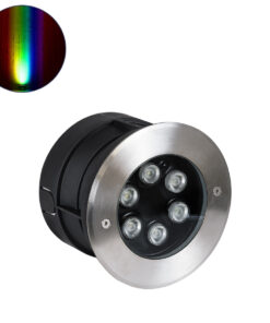 GloboStar® GloboStar® UNDERWATER-JULIA 90567 Υποβρύχιο Χωνευτό Φωτιστικό Σποτ Ειδικό για Σιντριβάνια LED 6W 510lm 15° DC 24V Αδιάβροχο IP68 Φ15 x Υ10.2cm RGBW DMX512 - Ανοξείδωτο Ατσάλι - 3 Years Warranty