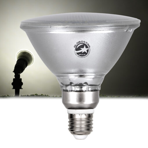 GloboStar® GLOBOSTAR® GARDENPAR 60227 Σποτ E27 PAR38 Σκληρού Υάλου LED 18W 1900lm 60° AC 220-240V Αδιάβροχο IP65 Φυσικό Λευκό 4500K - Μ12 x Π12 x Υ13cm - 3 Χρόνια Εγγύηση