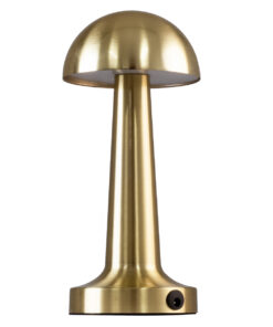 GloboStar® GloboStar® COCO 76512 Επαναφορτιζόμενο Επιτραπέζιο Φωτιστικό Πορτατίφ LED 1.5W 105lm 120° DC 5V IP44 Θερμό Λευκό 2700K Dimmable Χρυσό Αλουμίνιο - Μ10 x Π10 x Υ22cm - 2 Xρόνια Εγγύηση