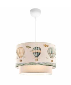 GloboStar® GLOBOSTAR® BALLON 204-0121 Παιδικό Κρεμαστό Φωτιστικό Οροφής με Ντουί 1 x E27 AC 220-240V IP20 - Πολύχρωμο - Μ30 x Π30 x Υ20cm